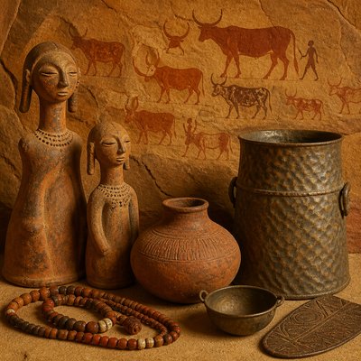 still life with everyday objects — Chadian Art Style