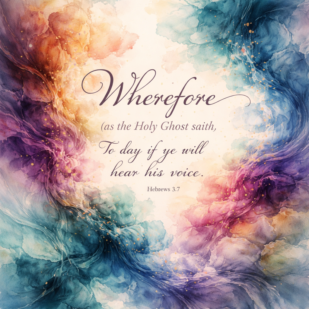 Wherefore (as the Holy Ghost saith, To day if ye will hear his voice,
(Hebrews 3:7 KJVA)