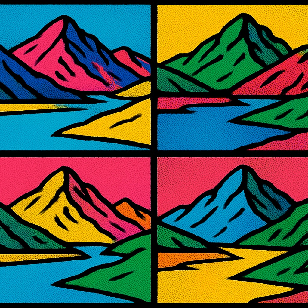 serene landscape with mountains and water