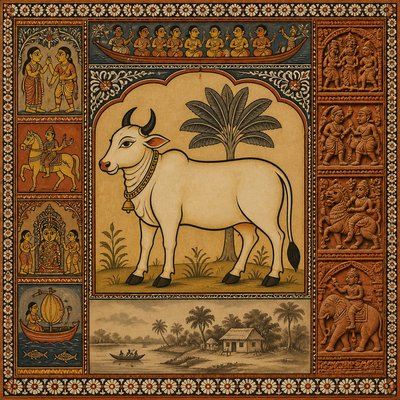 animal standing in natural pose — Bengal Art Style