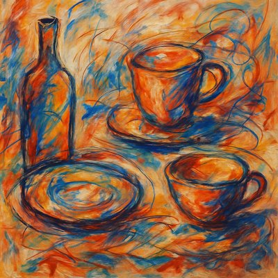 still life with everyday objects