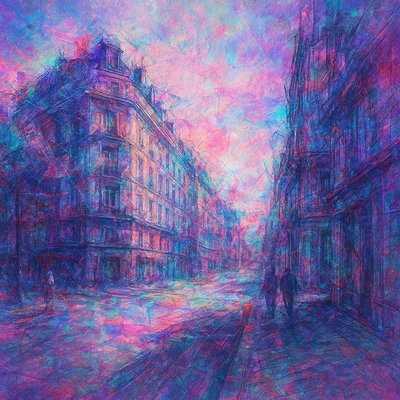 Memory Decay Surrealism Art Style Style Transfer Example