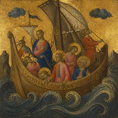 sailing ship on a stormy sea