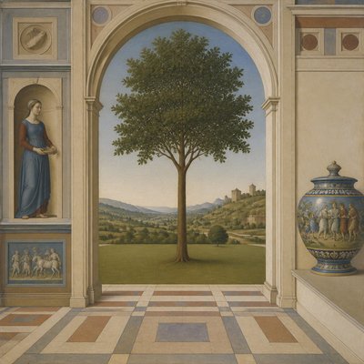 a tree in nature — Urbino Art Style