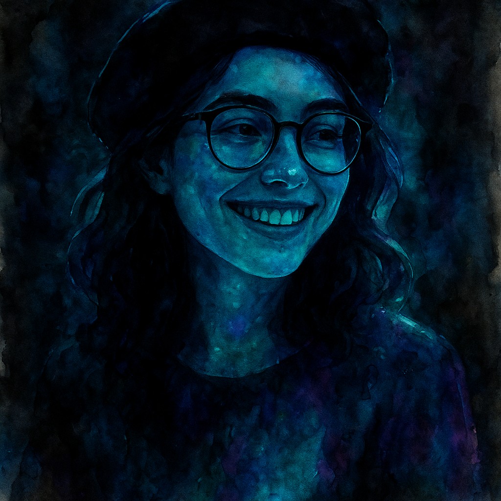 Bioluminescent Ink Wash Style Transfer Example