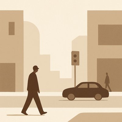 urban street with city activity