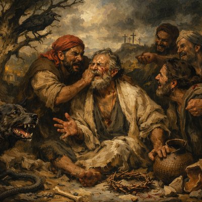 “They have gaped upon me with their mouth; they have smitten me upon the cheek reproachfully; they have gathered themselves together against me.” (Job 16:10, KJV)
