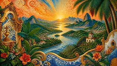 a vast valley with a river winding toward distant mountains at sunrise, no people, no text
