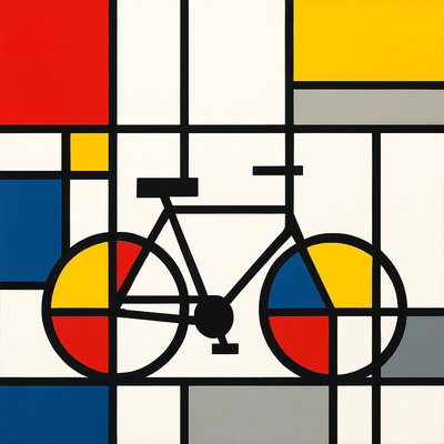 bicyle resting against a wall