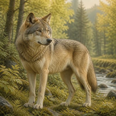 animal standing in natural pose — Color Harmony Art Style