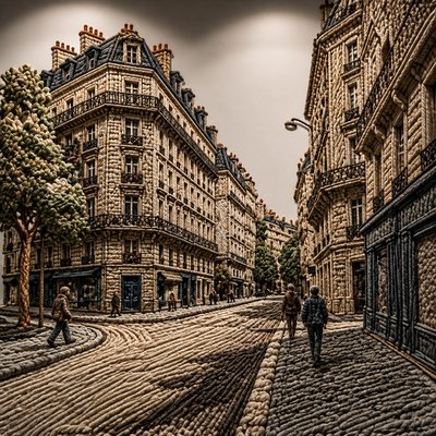 Fiber Art Style Style Transfer Example