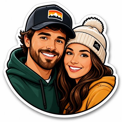 portrait of two people together