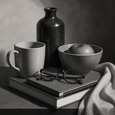 still life with everyday objects — Tone Art Style