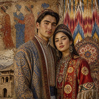 portrait of two people together