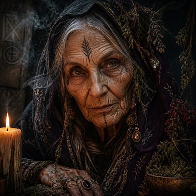 close-up portrait of an elderly person with expressive weathered features