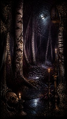 a serene birch forest in soft morning light, no people, no text