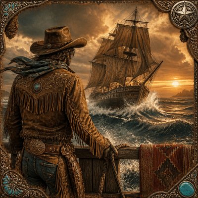 sailing ship on a stormy sea