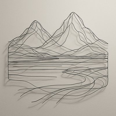 Contemporary Wire Sculpture Art Style 2