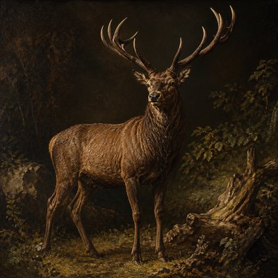 animal standing in natural pose — Munich School Art Style
