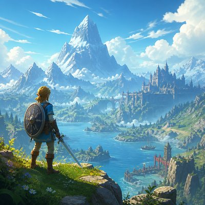 serene landscape with mountains and water