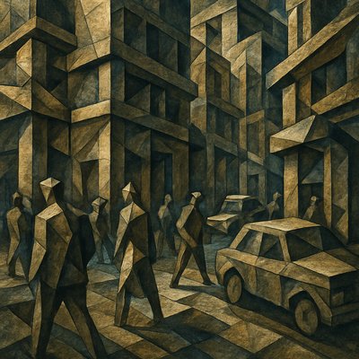 urban street with city activity