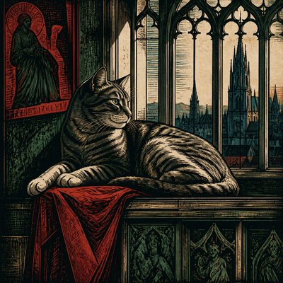 a cat lounging in a sunlit window