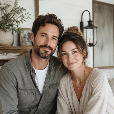 portrait of two people together