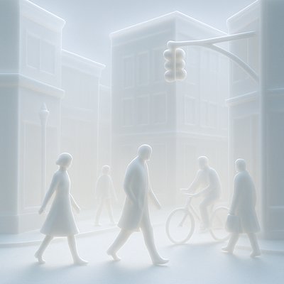 urban street with city activity