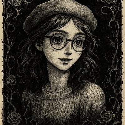 Vintage Shoujo Horror Portrait Style Transfer Example