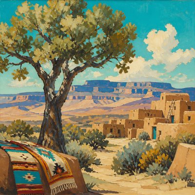a tree in nature — Taos Art Style