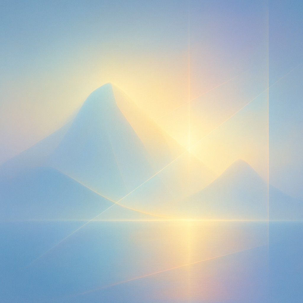 serene landscape with mountains and water