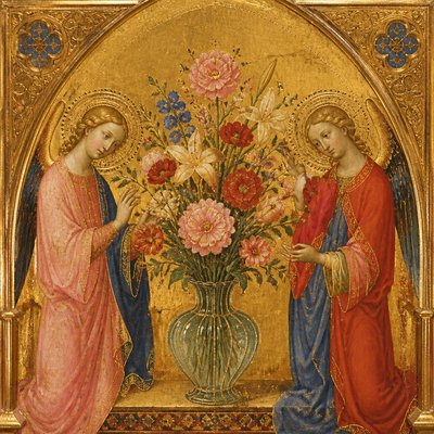 bouquet of flowers in a glass vase