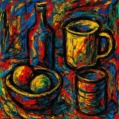 still life with everyday objects