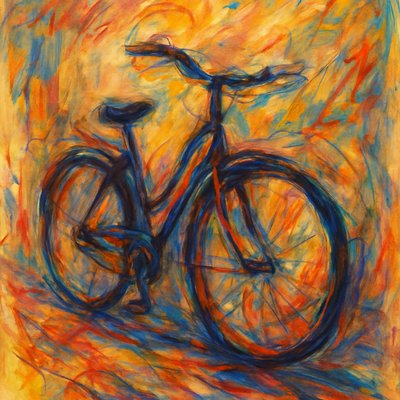bicyle resting against a wall