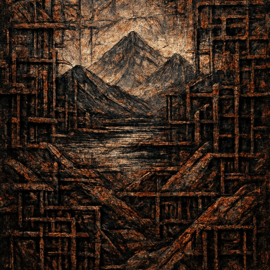 serene landscape with mountains and water