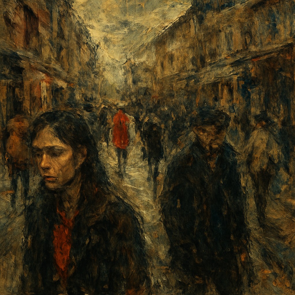 urban street with city activity
