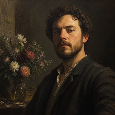 bouquet of flowers in a glass vase