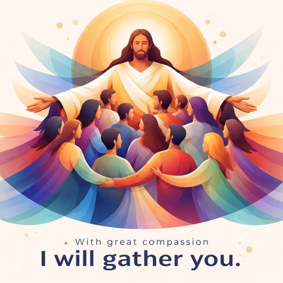  with great compassion I will gather you
