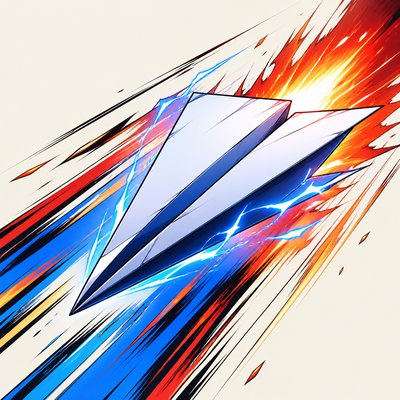 a paper plane, clean minimal composition on a plain background, no text