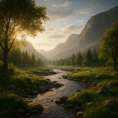 wide landscape with natural scenery