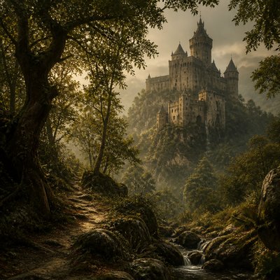 majestic castle on a hilltop