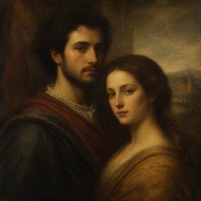 portrait of two people together