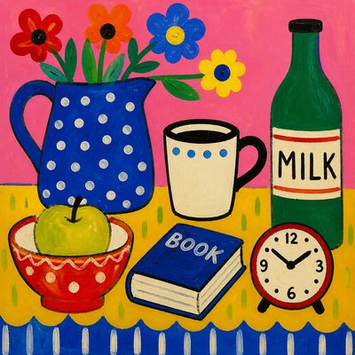 still life with everyday objects