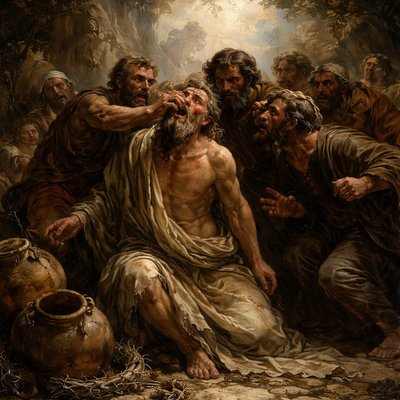 “They have gaped upon me with their mouth; they have smitten me upon the cheek reproachfully; they have gathered themselves together against me.” (Job 16:10, KJV)
