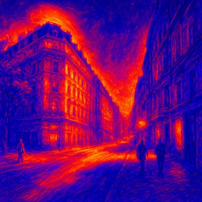 Thermal Camera Romanticism Style Transfer Example
