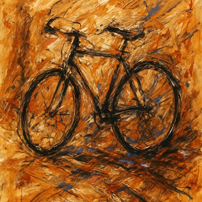 bicyle resting against a wall