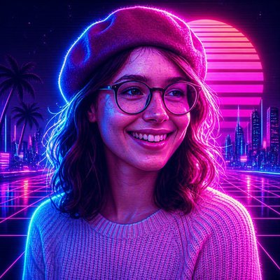 Synthwave Aesthetic Style Transfer Example