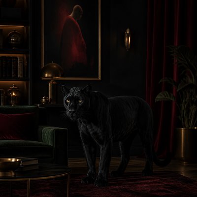animal standing in natural pose — Dark Moody Interior Design