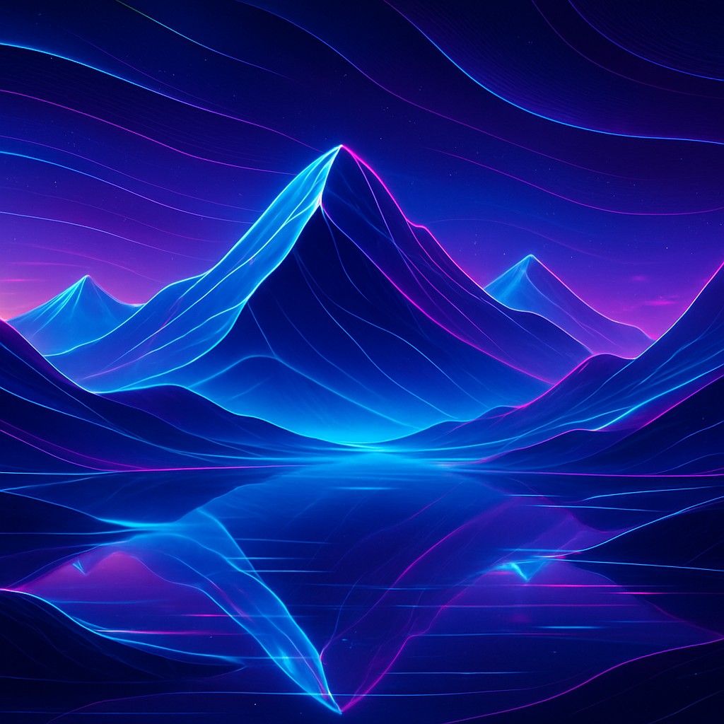 serene landscape with mountains and water