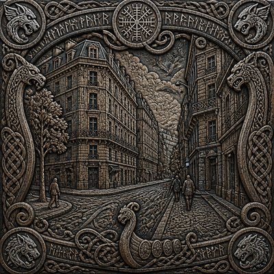 Viking Art Style Style Transfer Example